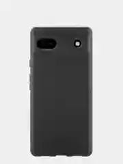 Черный чехол для Google Pixel 6A силиконовый BROSCORP матовый тонкий с бортиком- защитой камер