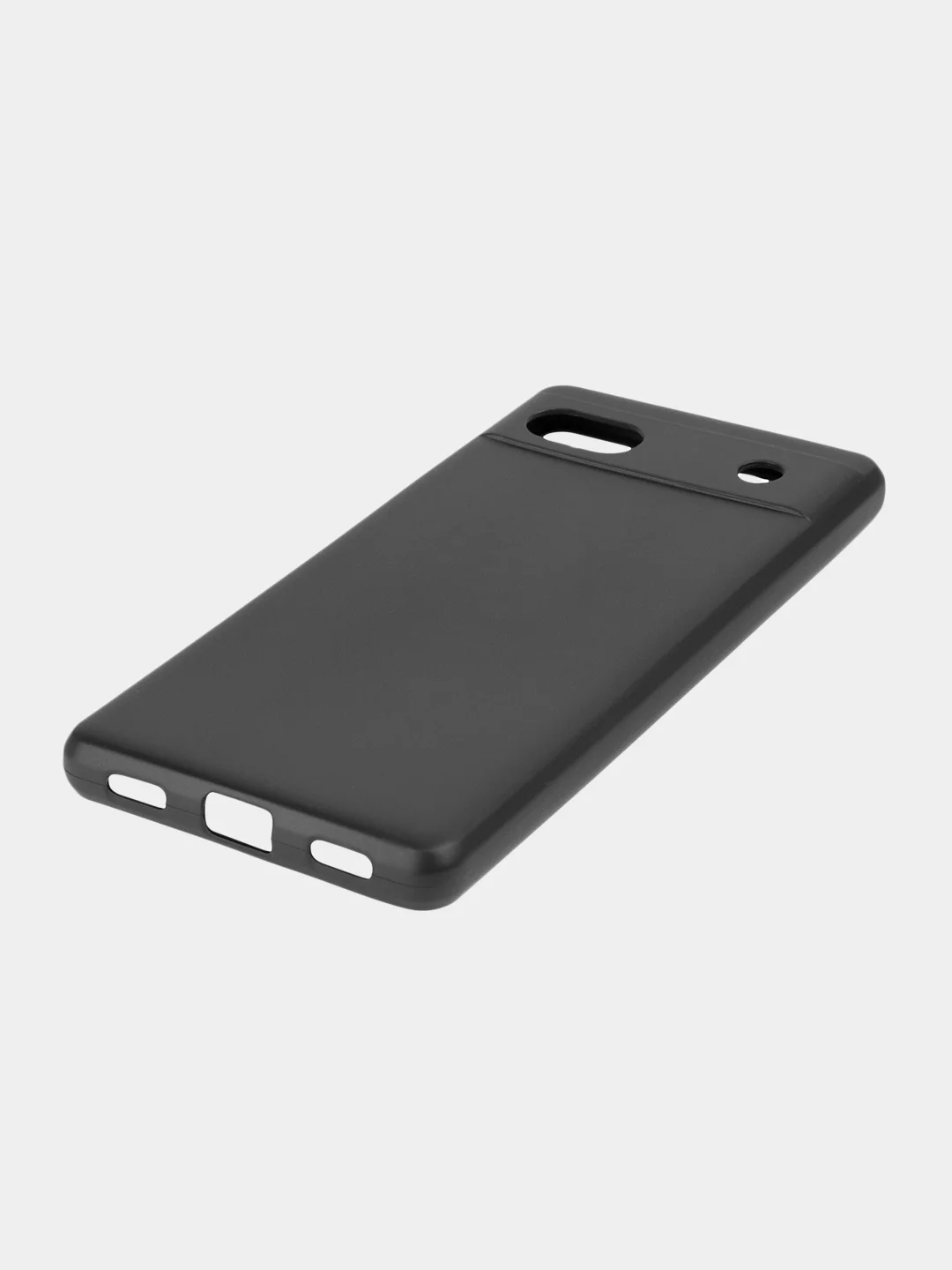 Черный чехол для Google Pixel 6A силиконовый BROSCORP матовый тонкий с бортиком- защитой камер