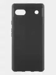 Черный чехол для Google Pixel 6A силиконовый BROSCORP матовый тонкий с бортиком- защитой камер