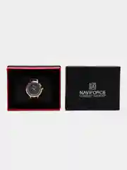 Черный женские наручные часы Naviforce NF5014 с календарём в подарочной упаковке