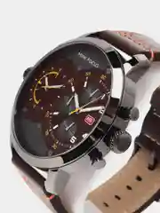 Коричневый мужские наручные часы Mini Focus MF0030G с хронографом, в подарочной упаковке