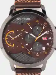 Коричневый мужские наручные часы Mini Focus MF0030G с хронографом, в подарочной упаковке