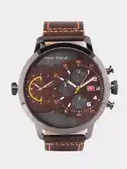 Коричневый мужские наручные часы Mini Focus MF0030G с хронографом, в подарочной упаковке
