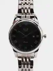Черный женские наручные часы Skmei 9058CS-L с металлическим браслетом и календарем