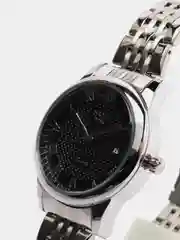 Черный женские наручные часы Skmei 9058CS-L с металлическим браслетом и календарем