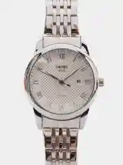 Белый женские наручные часы Skmei 9058CS-L с металлическим браслетом и календарем