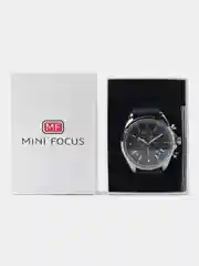 Серебряный мужские наручные часы Mini Focus MF0080G, с хронографом, в подарочной упаковке