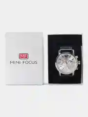 Серебряный мужские наручные часы Mini Focus MF0086G с хронографом, в подарочной упаковке