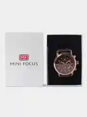 Золотой мужские наручные часы Mini Focus MF0086G с хронографом, в подарочной упаковке