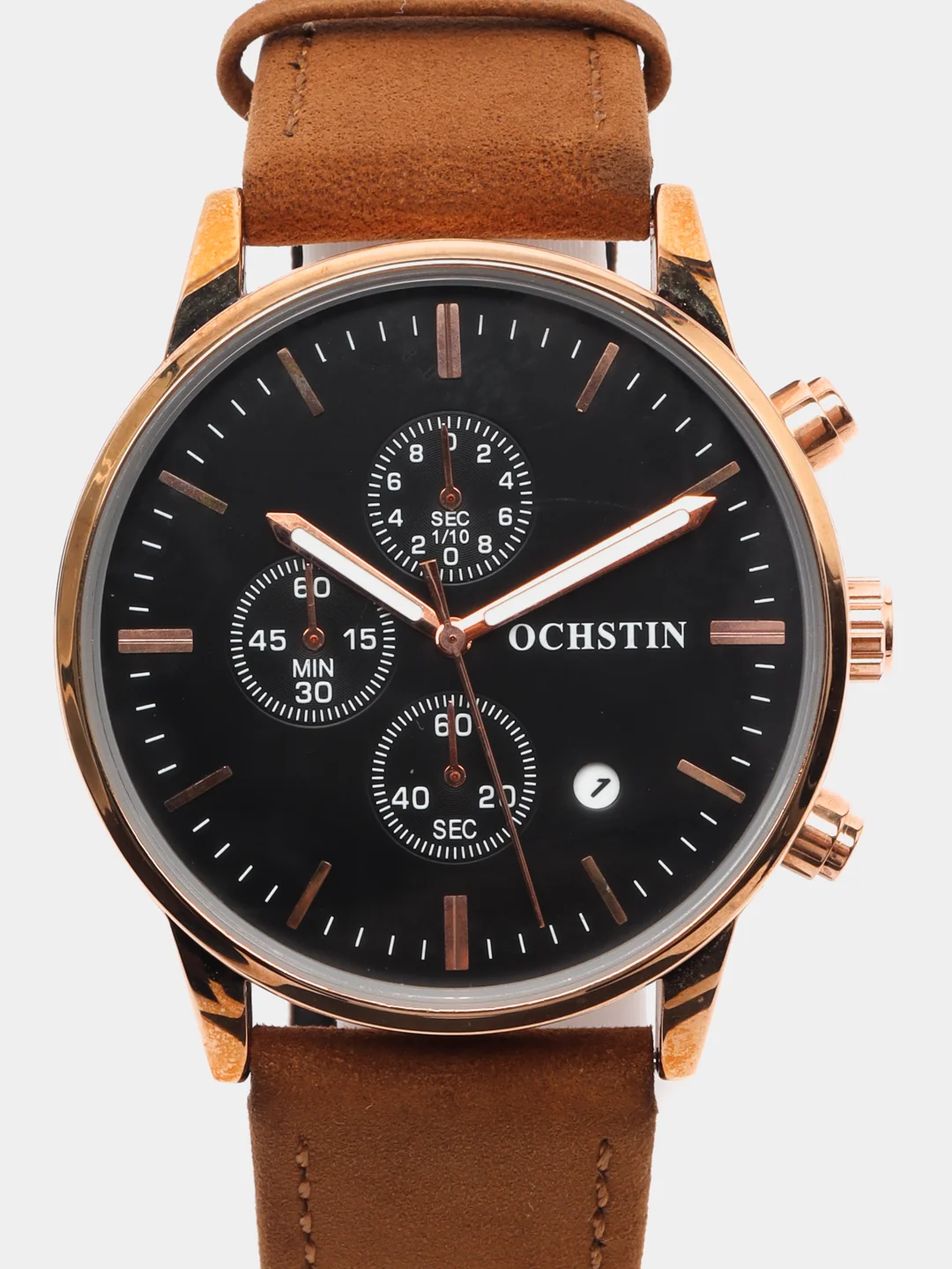 Карамельный мужские наручные часы Ochstin 6084A с хронографом в подарочной упаковке