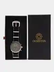 Серый мужские наручные часы Ochstin 7076D с хронографом  в подарочной упаковке