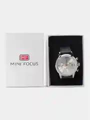 Серебряный мужские наручные часы Mini Focus MF0084G, хронографом, в подарочной коробке