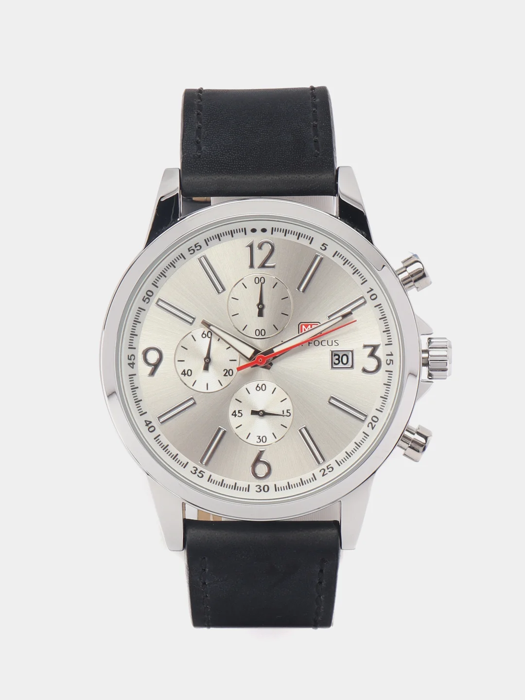 Серебряный мужские наручные часы Mini Focus MF0084G, хронографом, в подарочной коробке