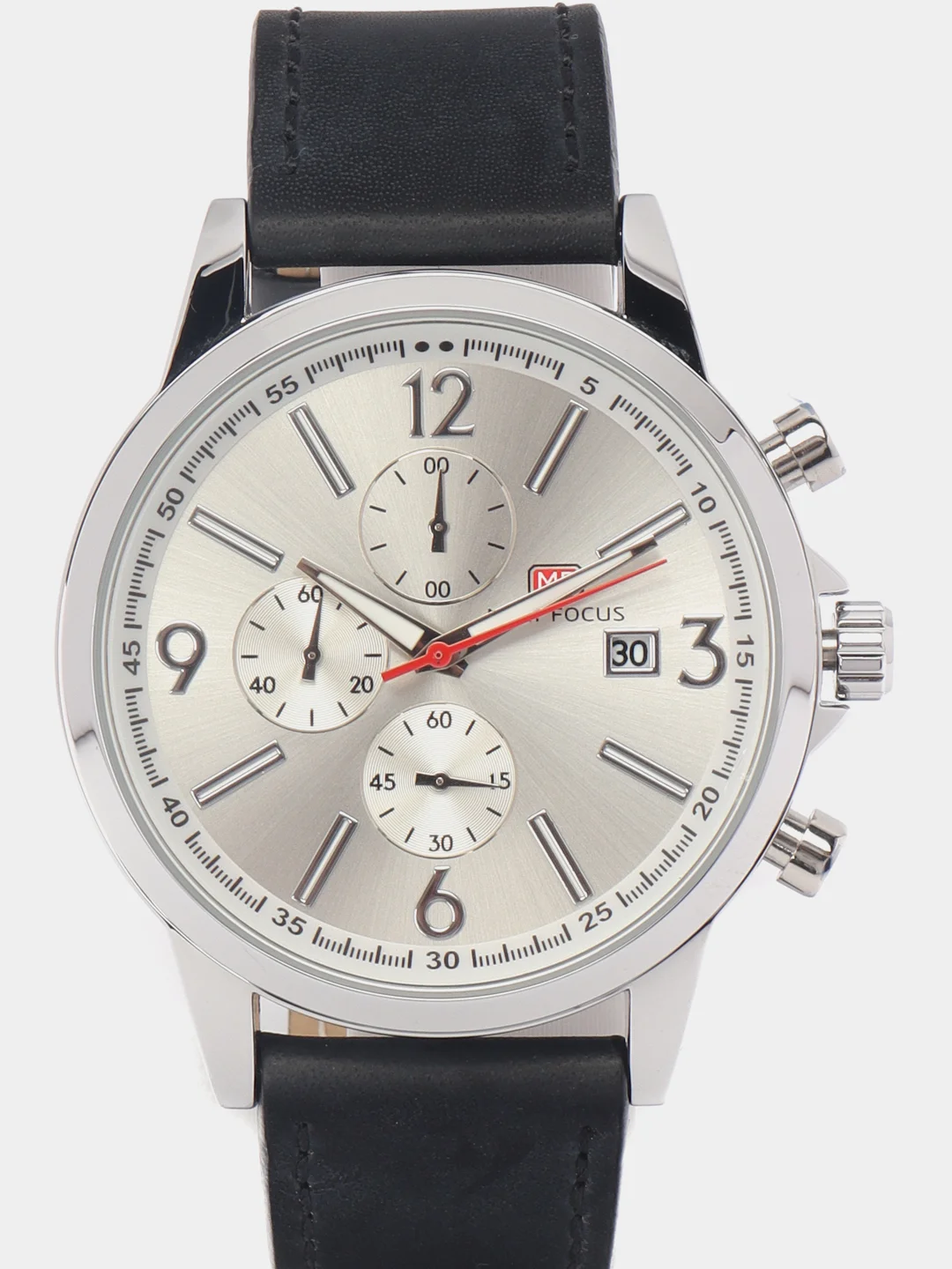 Серебряный мужские наручные часы Mini Focus MF0084G, хронографом, в подарочной коробке