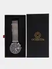 Серебряный мужские наручные часы Ochstin 6084B с хронографом в подарочной упаковке
