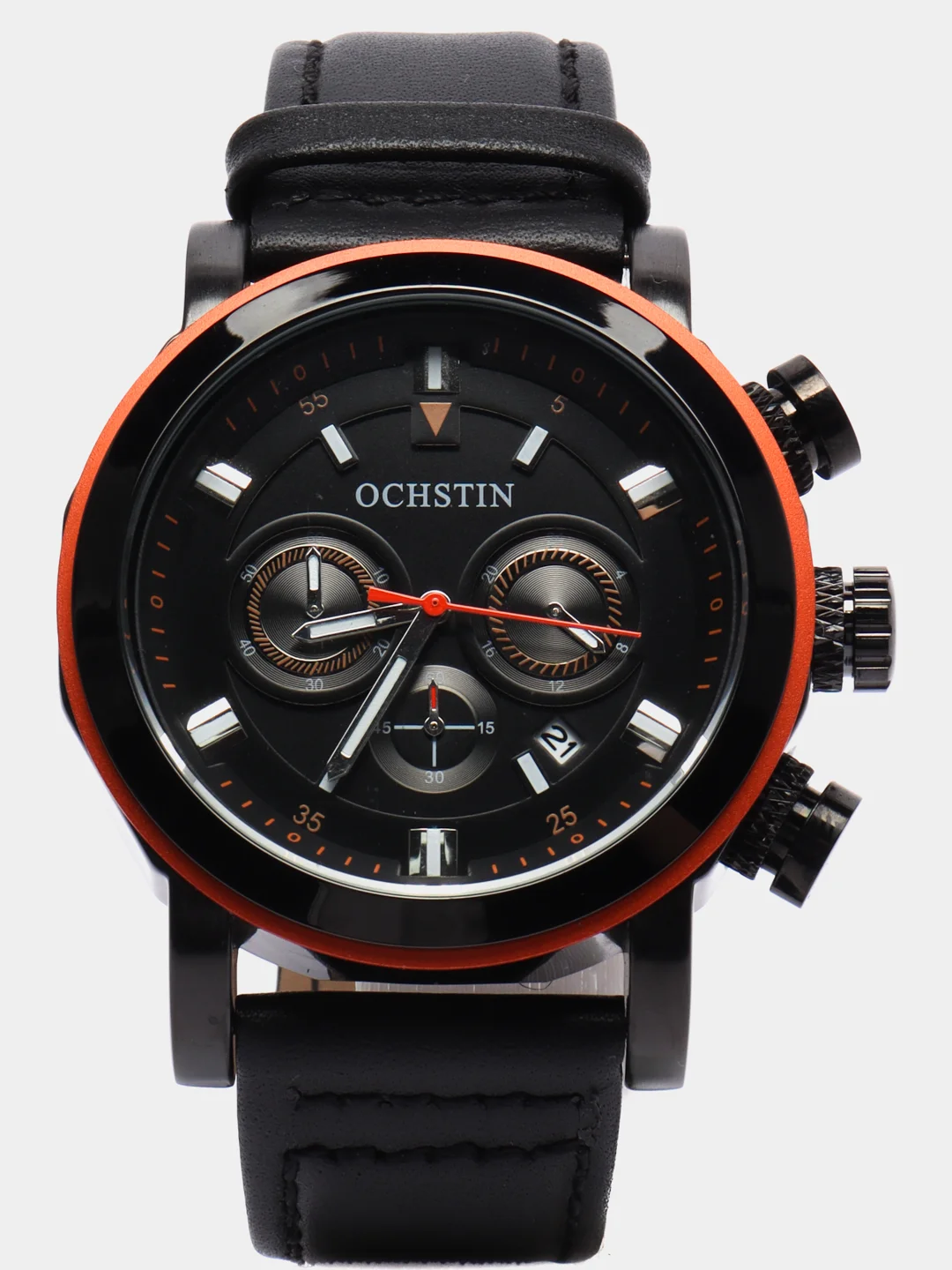 Оранжевый мужские наручные часы Ochstin 6064A с хронографом в подарочной упаковке