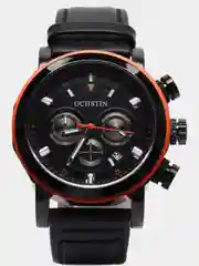 Оранжевый мужские наручные часы Ochstin 6064A с хронографом в подарочной упаковке