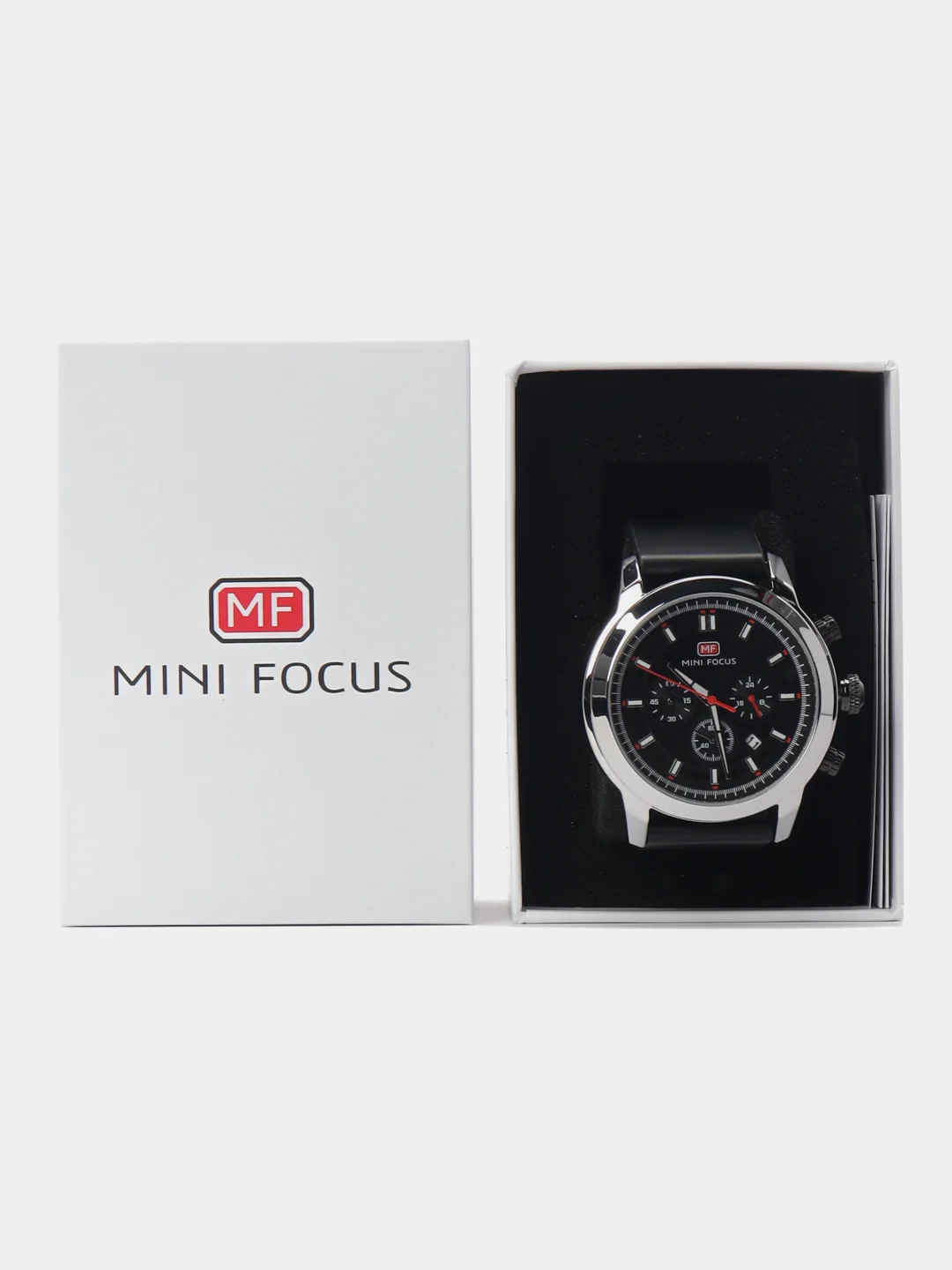 Угольный мужские наручные часы Mini Focus MF0112G с хронографом, в подарочной упаковке