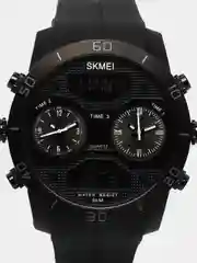 Черный мужске наручные часы Skmei 1355 в подарочной упаковке