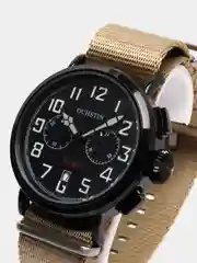 Приглушённый хаки мужские наручные часы Ochstin 7077A с нейлоновым ремешком и хронографом