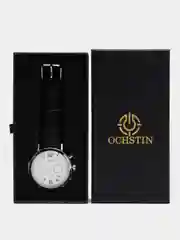 Серебряный мужские наручные часы Ochstin 6105A с хронографом в подарочной упаковке