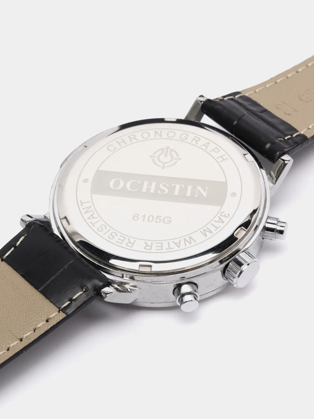 Серебряный мужские наручные часы Ochstin 6105A с хронографом в подарочной упаковке