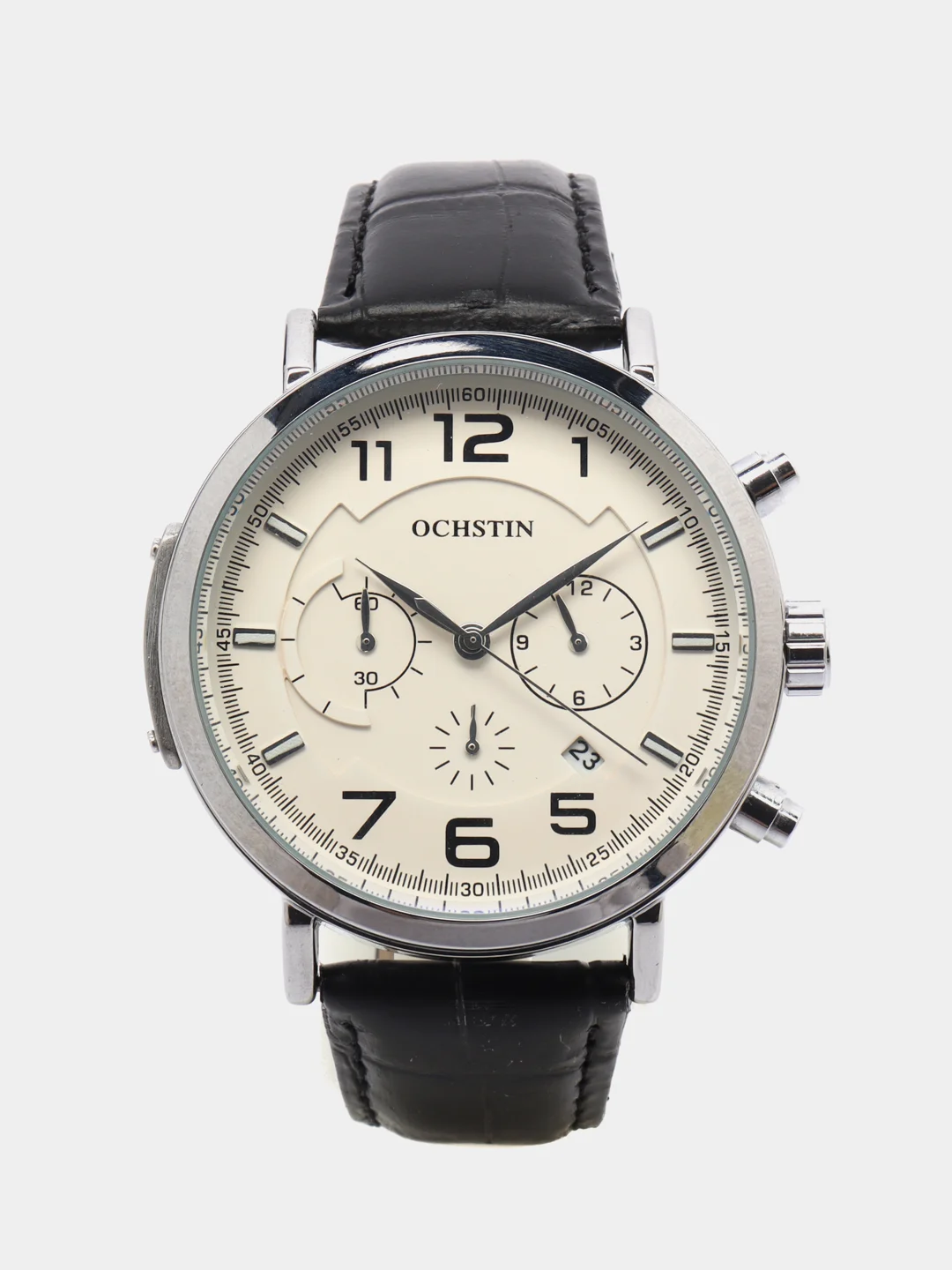Серебряный мужские наручные часы Ochstin 6105A с хронографом в подарочной упаковке