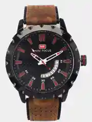 Черный мужские наручные часы Mini Focus MF0150G с календарём, в подарочной упаковке