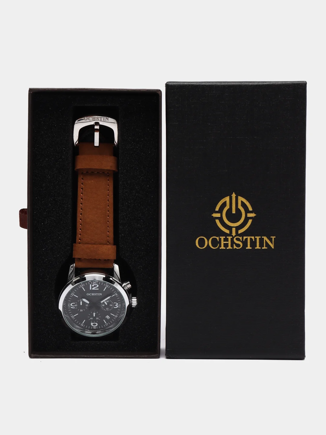 Карамельный мужские наручные часы Ochstin 6047A с хронографом в подарочной упаковке