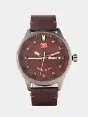 Коричневый мужские наручные часы Mini Focus MF0028G с календарём, в подарочной упаковке