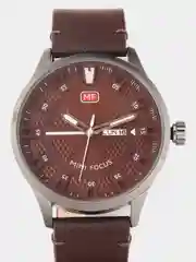 Коричневый мужские наручные часы Mini Focus MF0028G с календарём, в подарочной упаковке