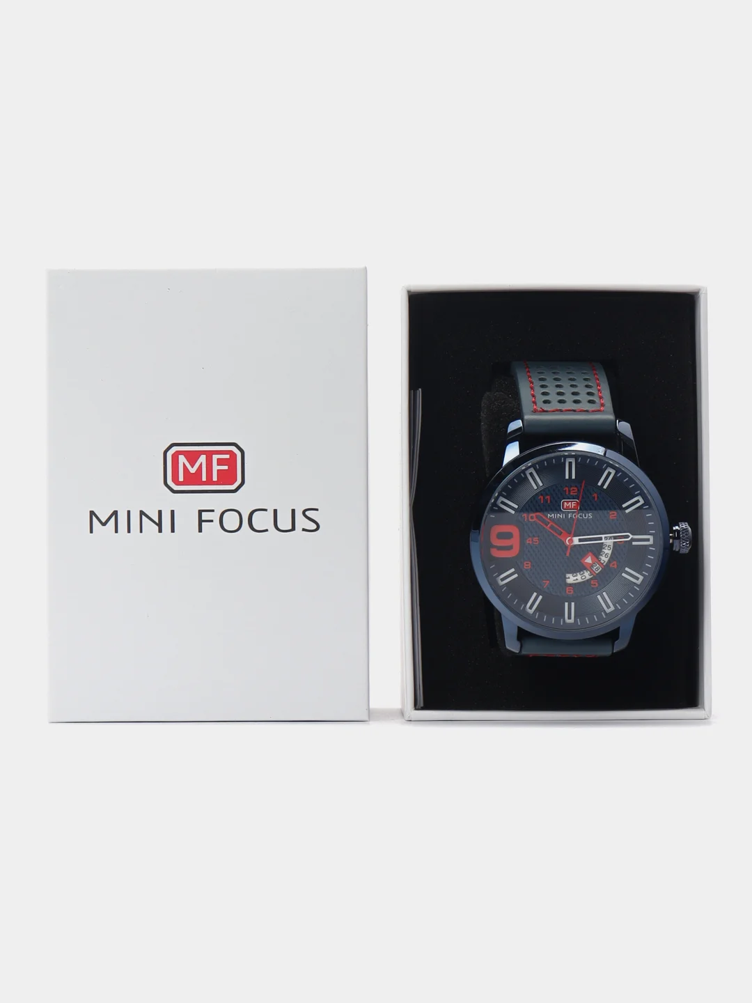 Синий мужские наручные часы Mini Focus MF0154G с календарём, в подарочной упаковке