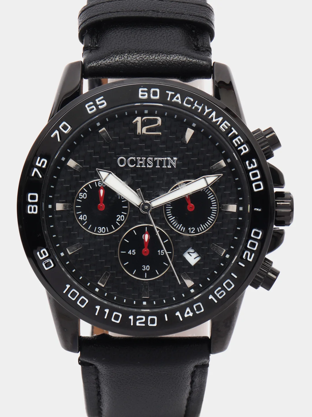 Черный мужские наручные часы Ochstin 6117A с хронографом в подарочной упаковке