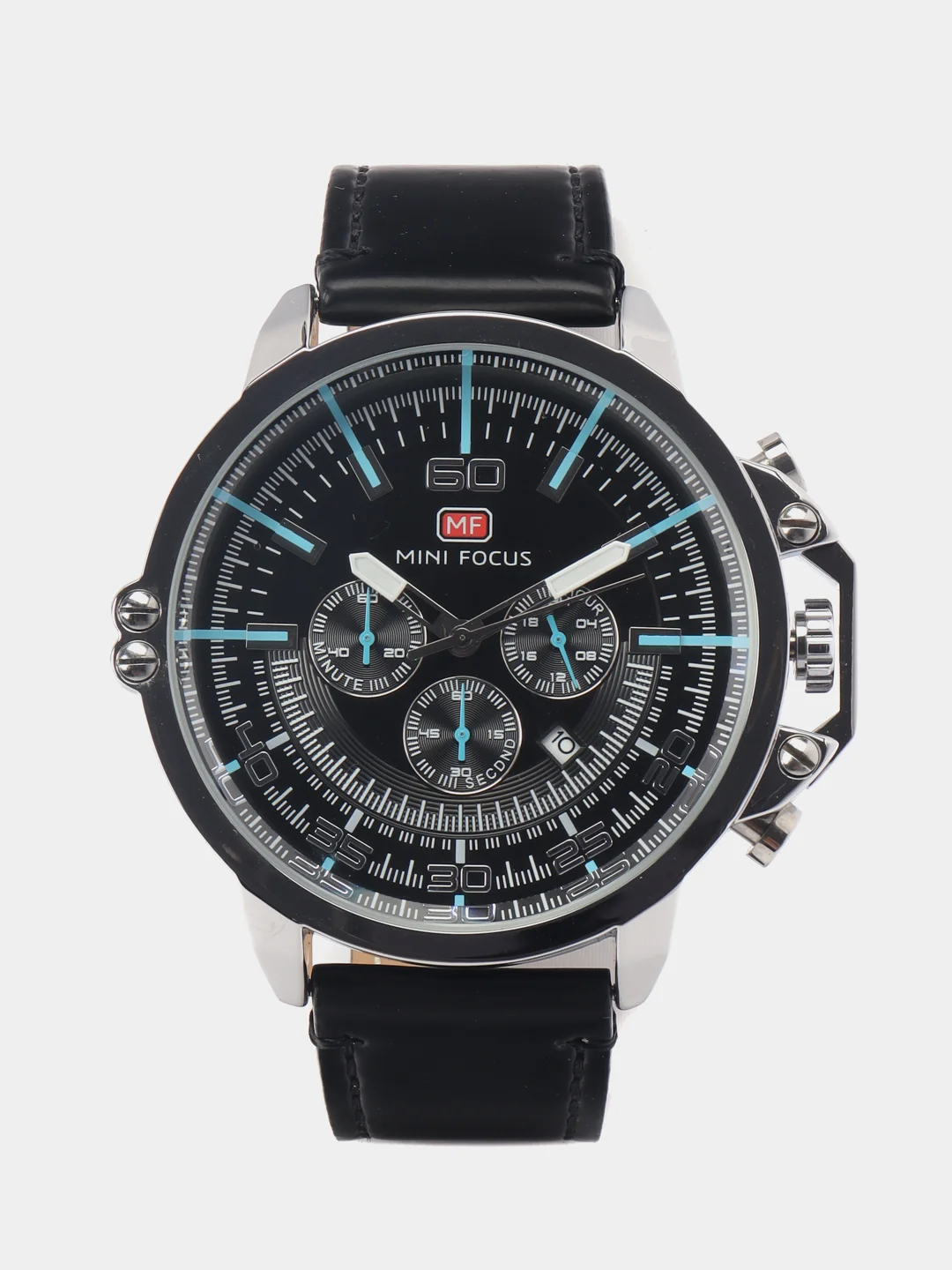 Серебряный мужские наручные часы Mini Focus MF0095G, с хронографом, в подарочной упаковке