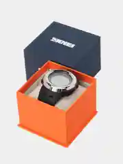 Серебряный мужские наручные часы Skmei DG1167  в подарочной упаковке