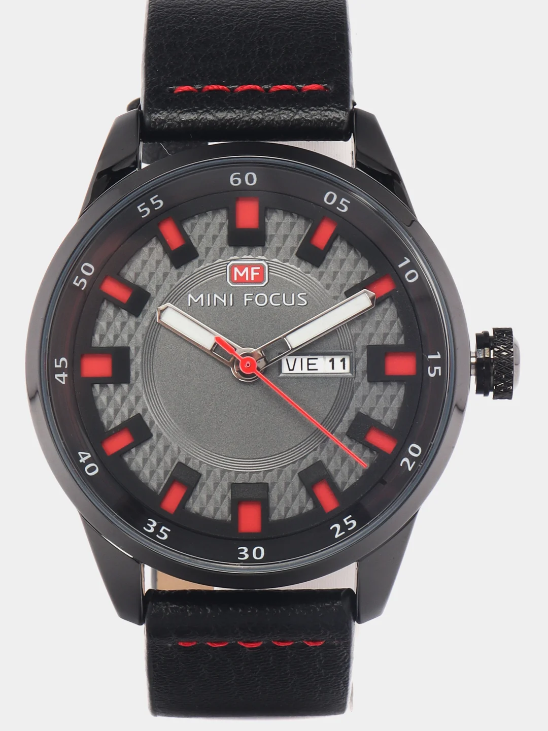 Красный мужские наручные часы Mini Focus MF0027G с календарём, в подарочной упаковке