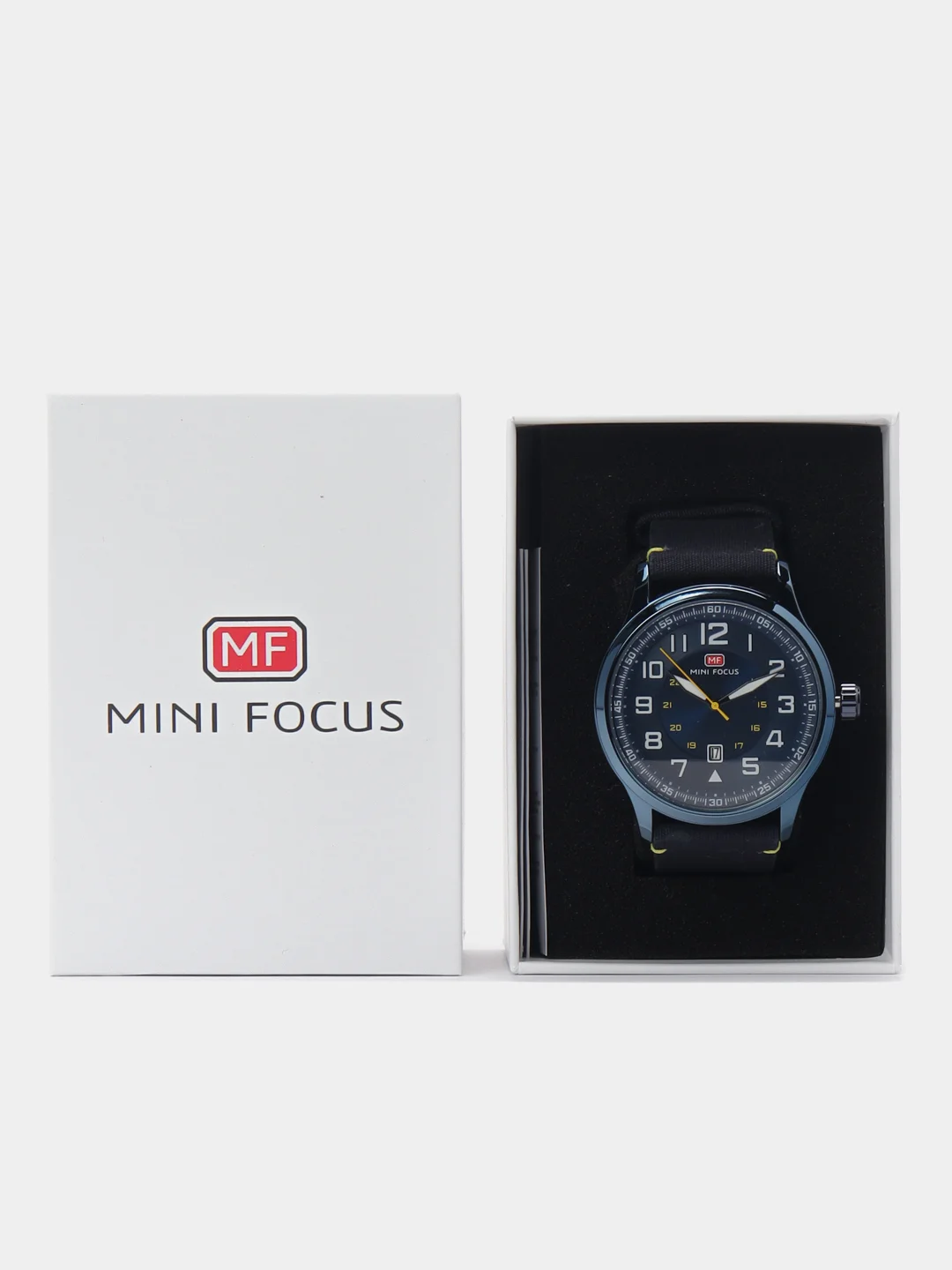 Синий мужские наручные часы Mini Focus MF0166G с календарём, в подарочной упаковке