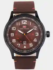 Коричневый мужские наручные часы Mini Focus MF0166G с календарём, в подарочной упаковке