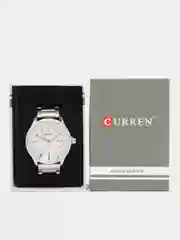 Серебряный мужские наручные часы Curren 8316 с календарём в подарочной упаковке