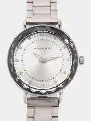 Серебряный женские наручные часы Mini Focus MF0040L с камнями, в подарочной упаковке