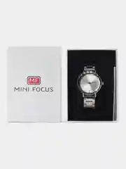 Серебряный женские наручные часы Mini Focus MF0040L с камнями, в подарочной упаковке