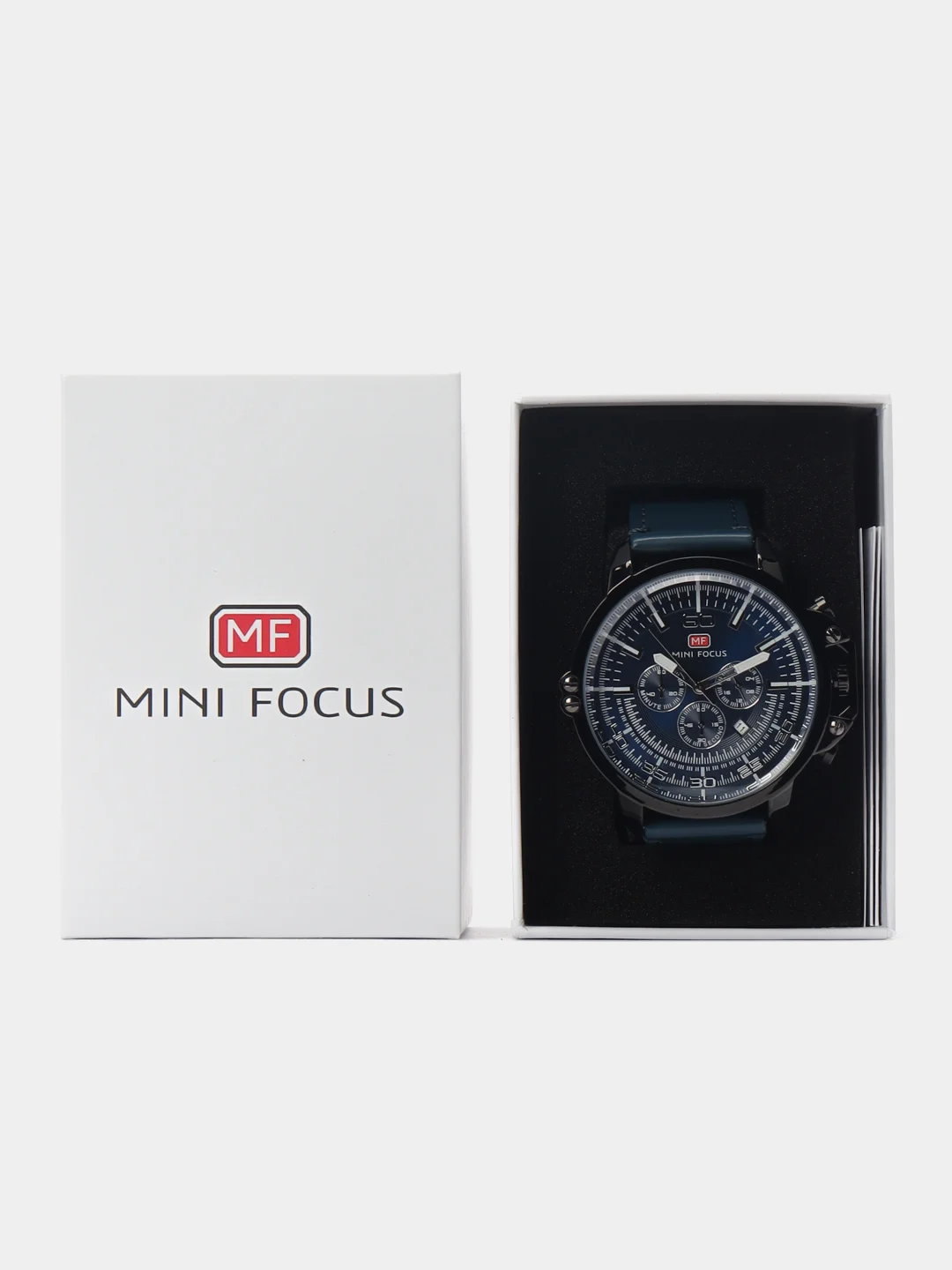 Синий мужские наручные часы Mini Focus MF0095G, с хронографом, в подарочной упаковке