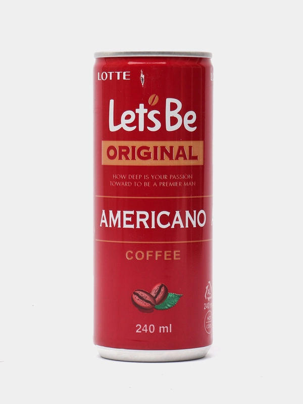 Напиток кофейный безалкогольный негазированный  Lets Be Americano из Кореи, 240мл
