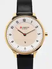 Черный женские наручные часы Curren 9035 c календарём в подарочной упаковке