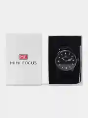 Черный мужские наручные часы Mini Focus MF0027G с календарём, в подарочной упаковке