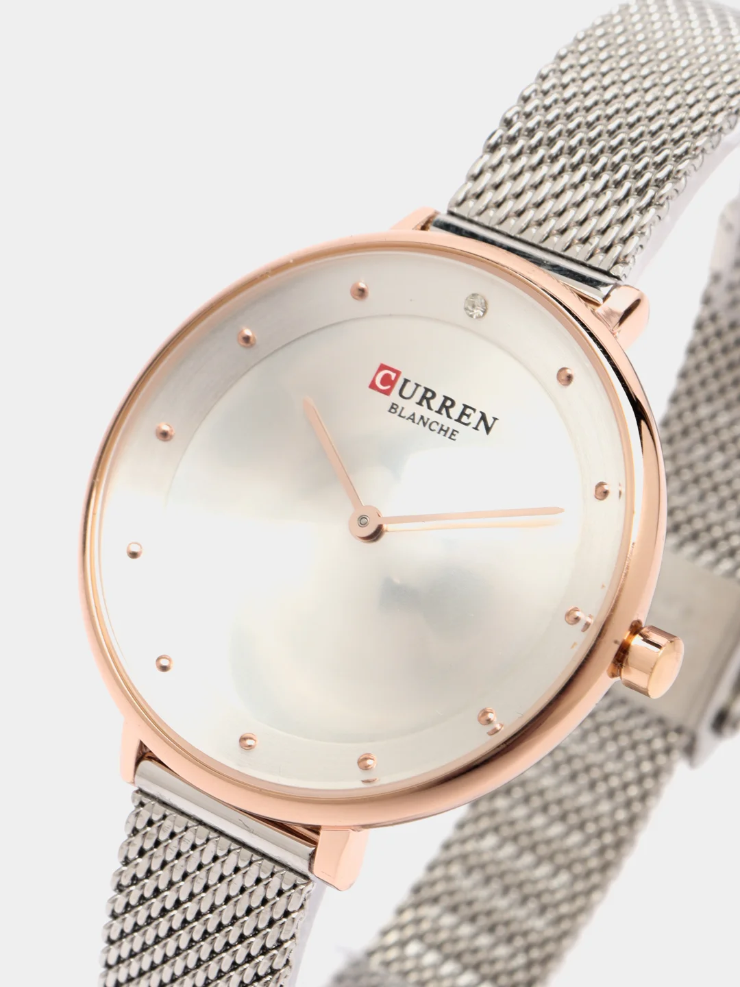 Серебряный женские наручные часы Curren 9029 в подарочной упаковке