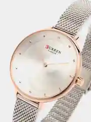 Серебряный женские наручные часы Curren 9029 в подарочной упаковке