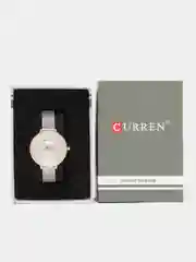 Серебряный женские наручные часы Curren 9029 в подарочной упаковке