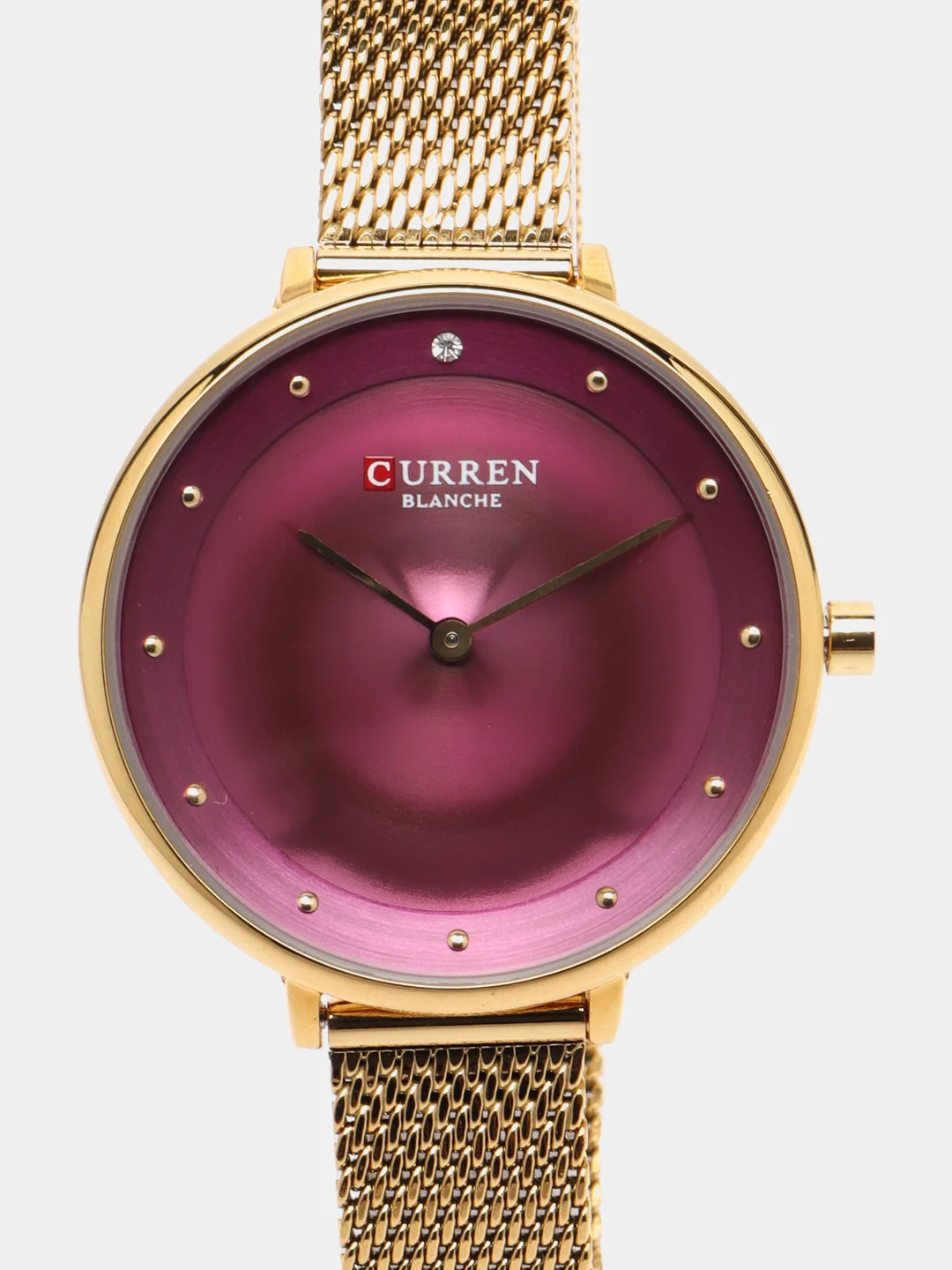 Бордовый женские наручные часы Curren 9029 в подарочной упаковке