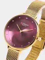 Бордовый женские наручные часы Curren 9029 в подарочной упаковке